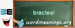 WordMeaning blackboard for bracteal